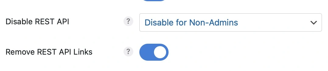 disable rest api